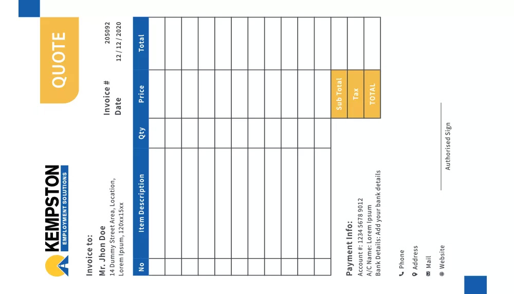 Copy of Kempston Employment Solutions Quote